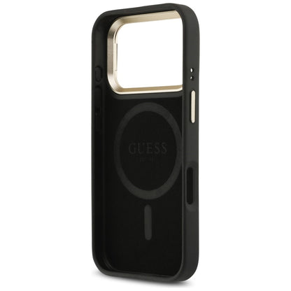 Guess 4G PU Triangle Logo &amp; Stand Camera Magsafe Case for iPhone 17 Pro - Black_6