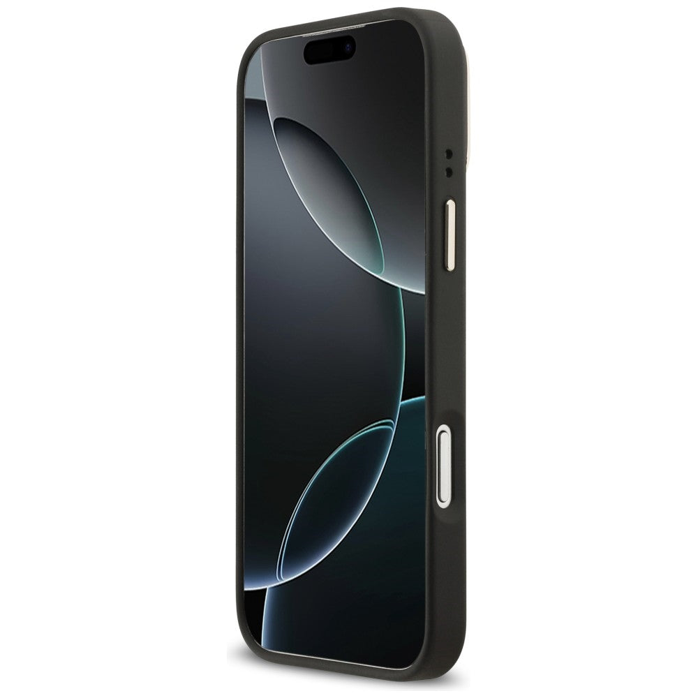 Guess 4G PU Triangle Logo &amp; Stand Camera Magsafe Case for iPhone 17 Pro Max - Black_4