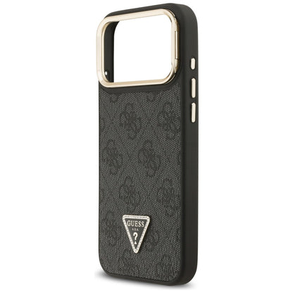 Guess 4G PU Triangle Logo &amp; Stand Camera Magsafe Case for iPhone 17 Pro Max - Black_5