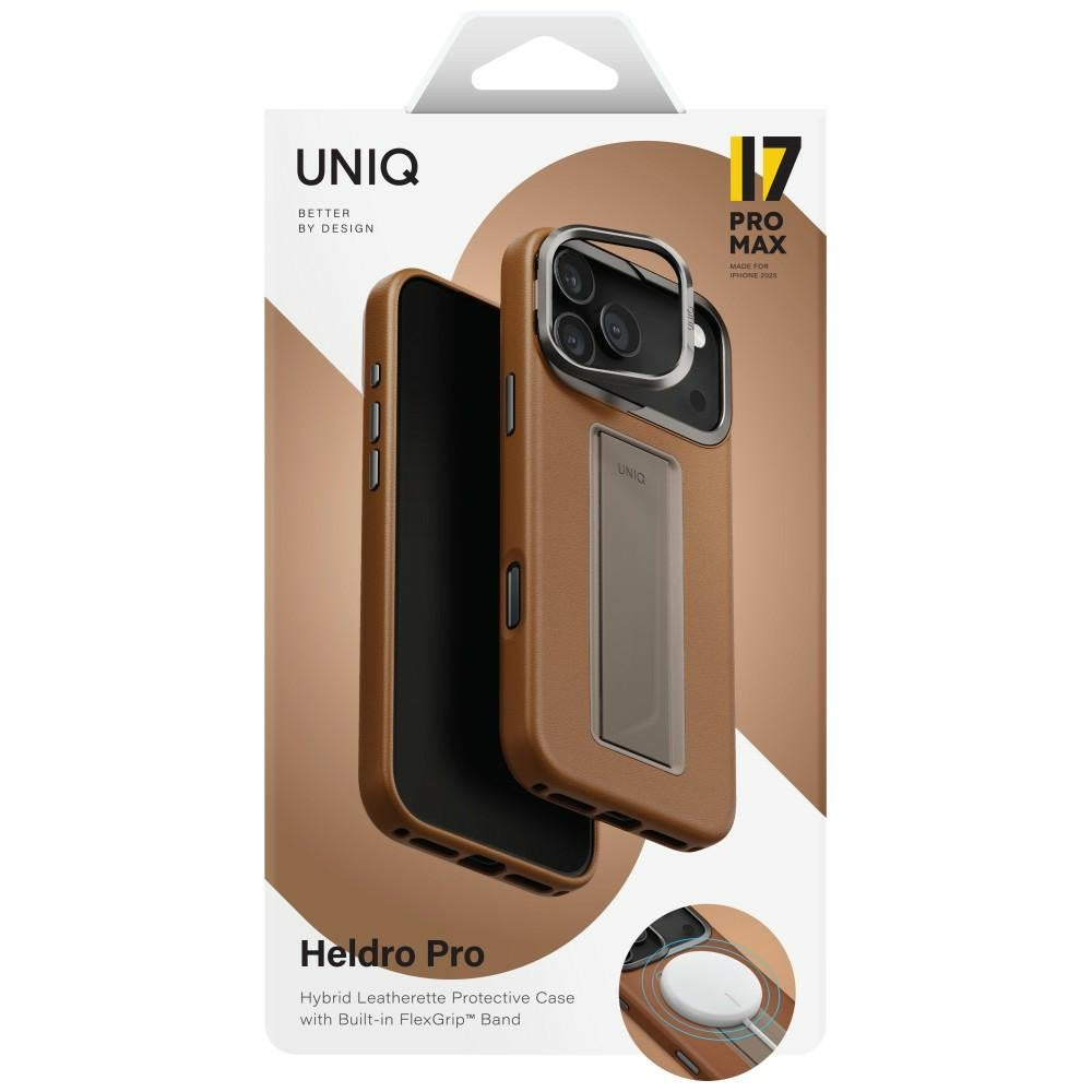Uniq Heldro Pro Magclick Charging Case for iPhone 17 Pro Max - Brown_5