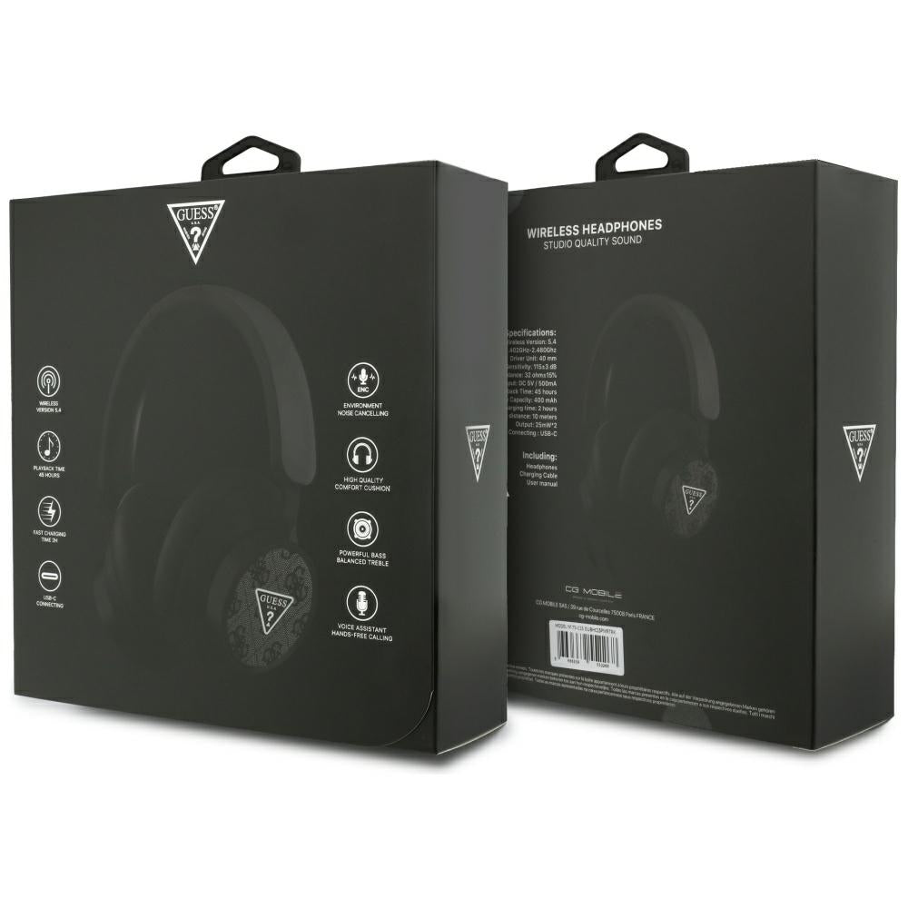 Guess 4G Triangle Logo Bluetooth Over-Ear Headphones - Black_6