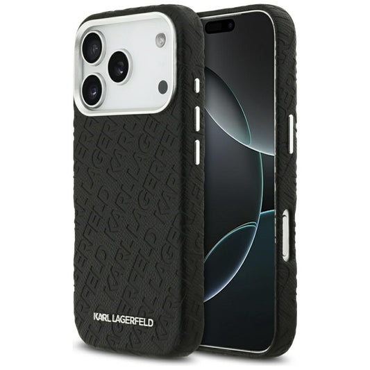 Karl Lagerfeld FW Stamped Karl MagSafe Case for iPhone 17 Pro - Black_0