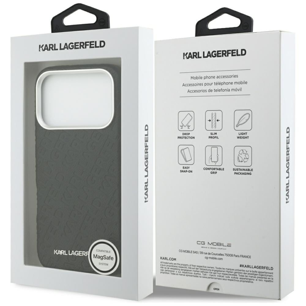 Karl Lagerfeld FW Stamped Karl MagSafe Case for iPhone 17 Pro - Black_7
