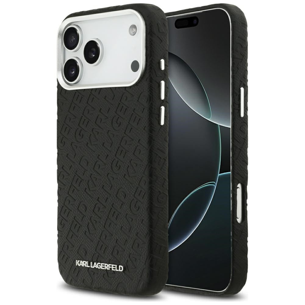 Karl Lagerfeld FW Stamped Karl MagSafe Case for iPhone 17 Pro Max - Black_0