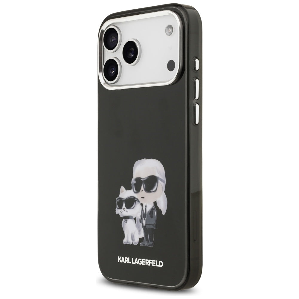 Karl Lagerfeld IML Aquarelle Karl &amp; Choupette &amp; Logo MagSafe Case for iPhone 17 Pro - Black_1