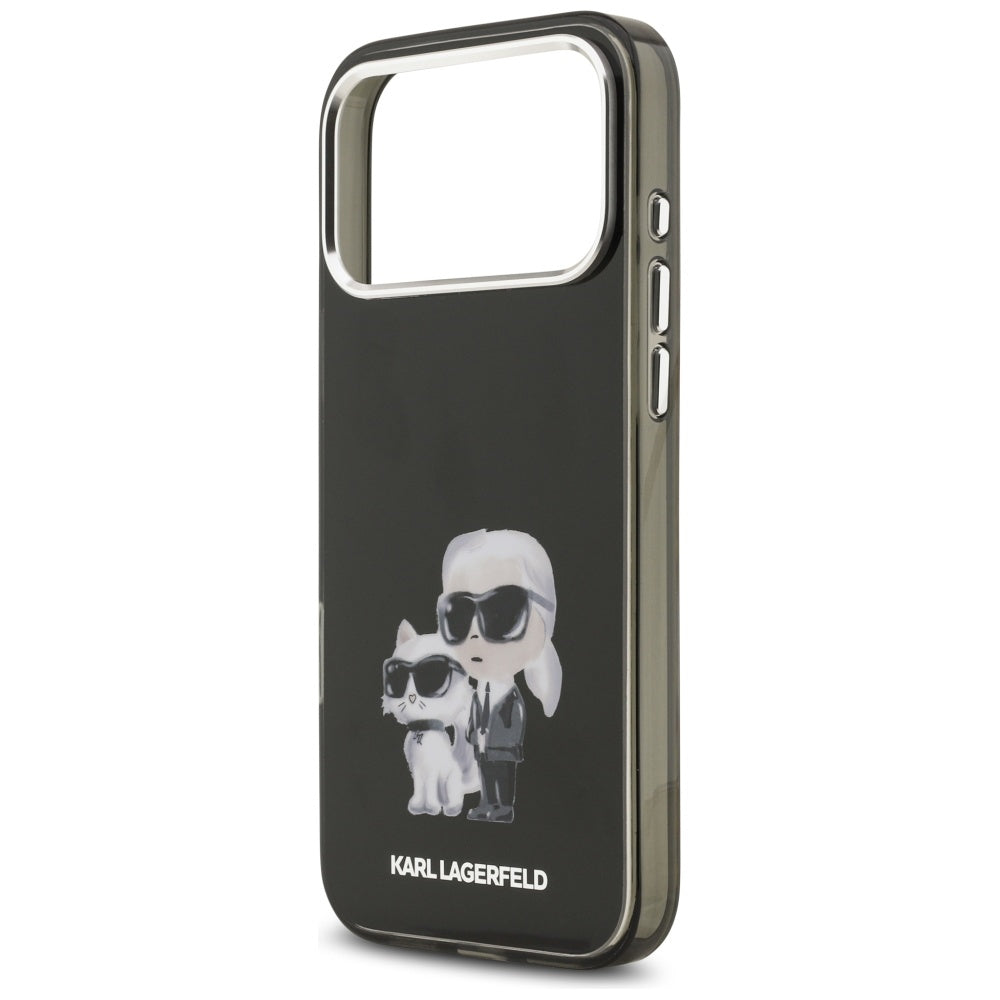 Karl Lagerfeld IML Aquarelle Karl &amp; Choupette &amp; Logo MagSafe Case for iPhone 17 Pro - Black_5