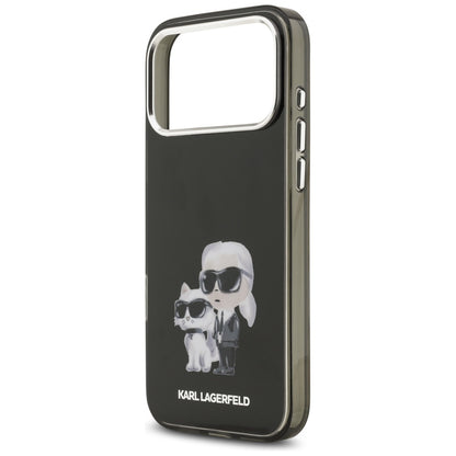 Karl Lagerfeld IML Aquarelle Karl &amp; Choupette &amp; Logo MagSafe Case for iPhone 17 Pro - Black_5