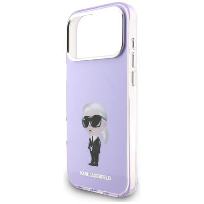 Karl Lagerfeld IML Aquarelle Karl &amp; Choupette &amp; Logo MagSafe Case for iPhone 17 Pro Max - Purple_5