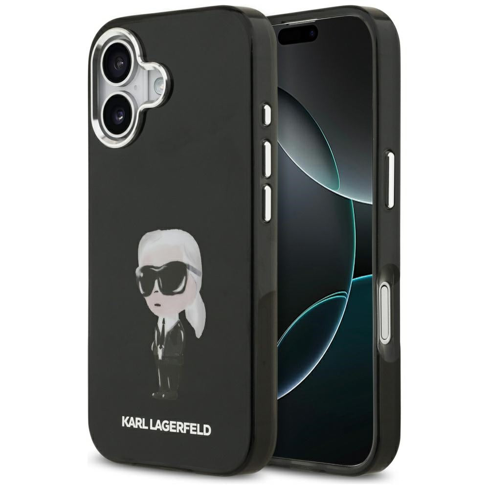 Karl Lagerfeld IML Aquarelle Karl &amp; Logo MagSafe Case for iPhone 17 - Black_0