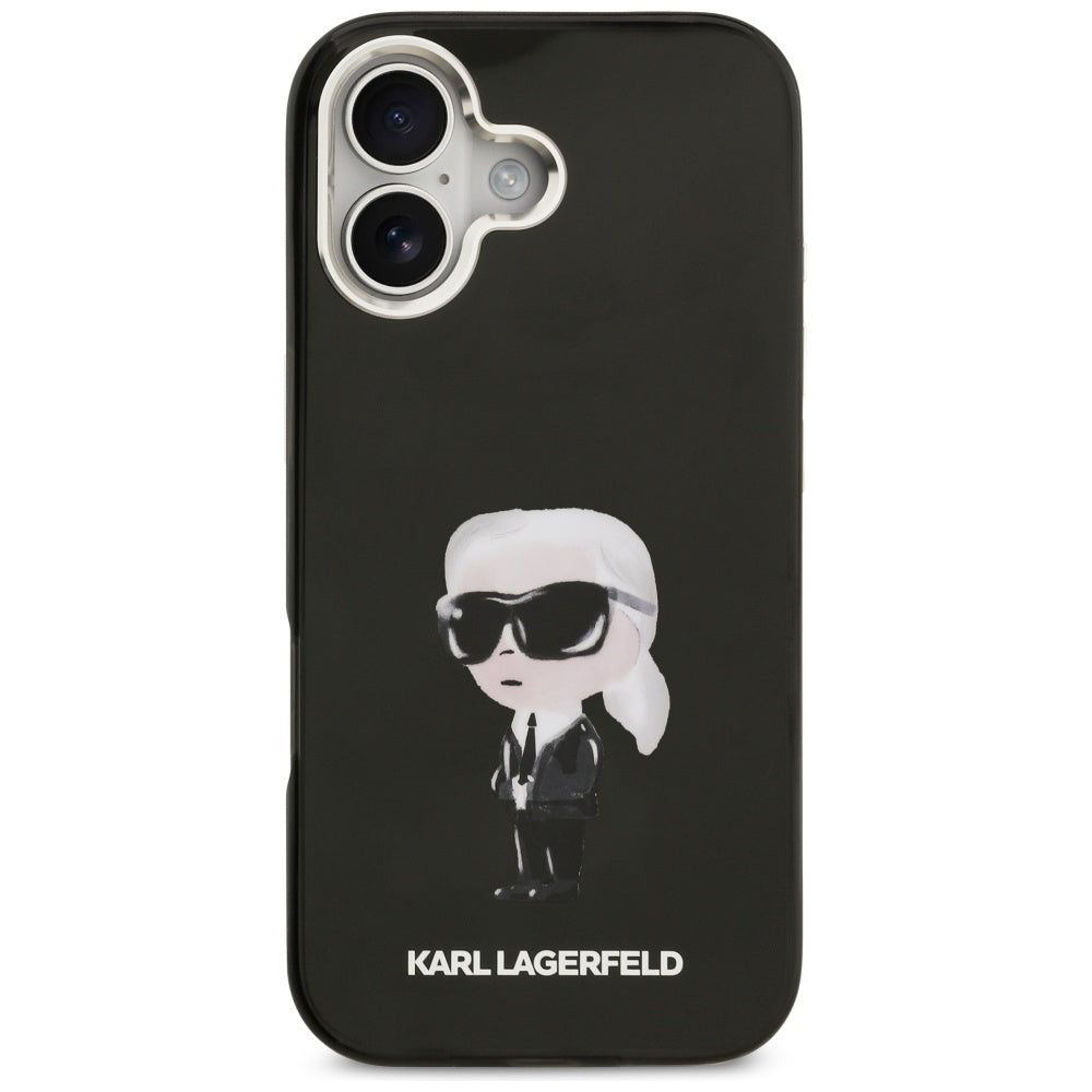 Karl Lagerfeld IML Aquarelle Karl &amp; Logo MagSafe Case for iPhone 17 - Black_2
