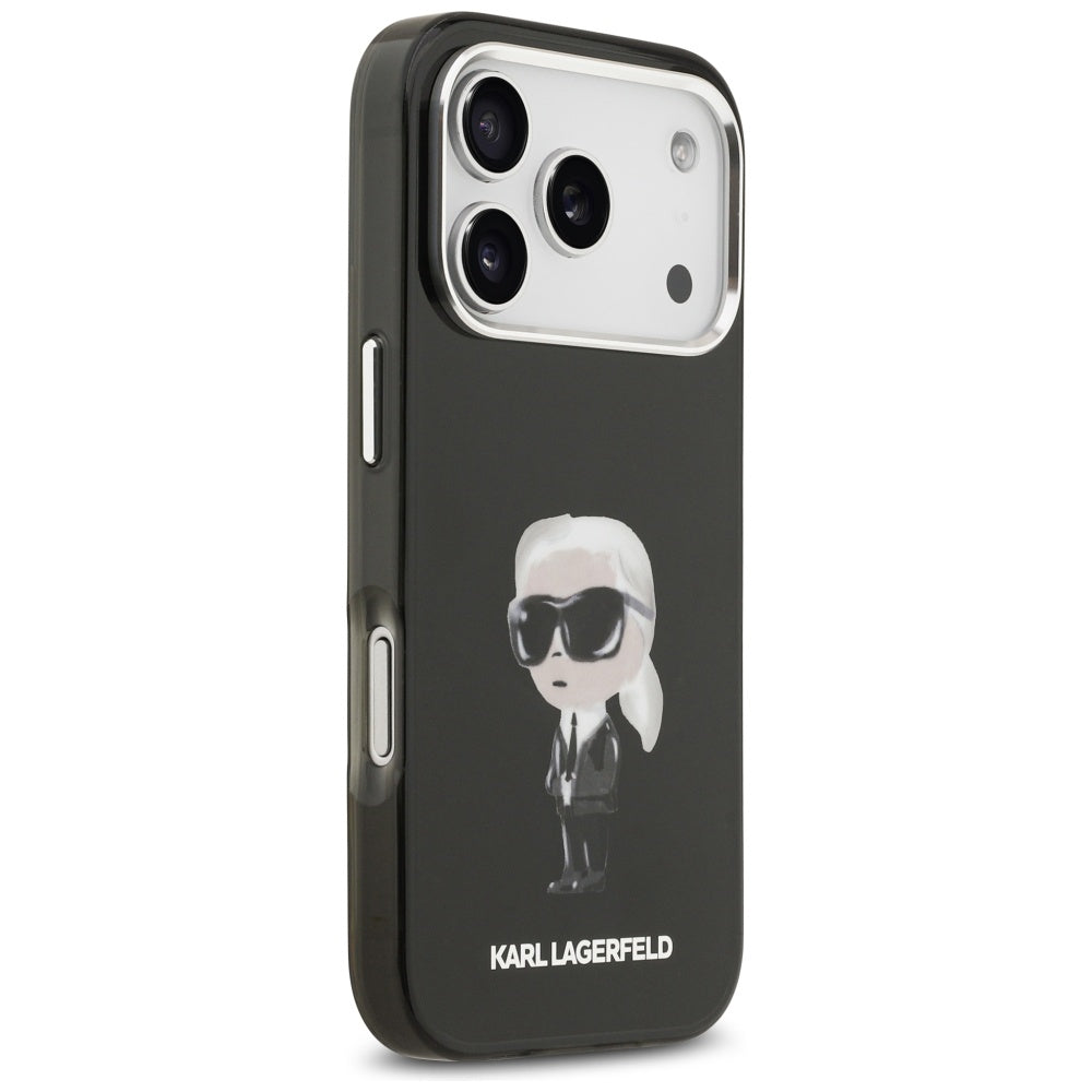 Karl Lagerfeld IML Aquarelle Karl &amp; Logo MagSafe Case for iPhone 17 Pro - Black_3