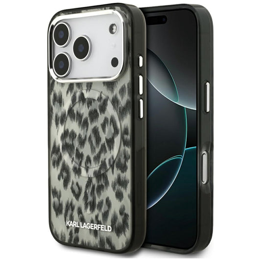 Karl Lagerfeld IML Leopard Pattern MagSafe Case for iPhone 17 Pro - Brown_0