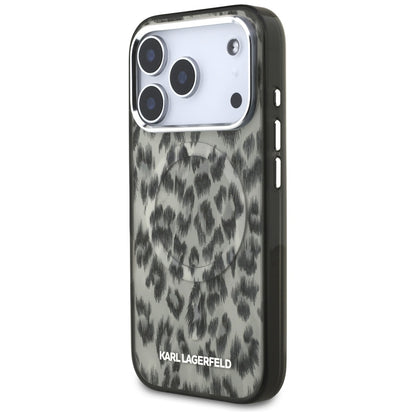 Karl Lagerfeld IML Leopard Pattern MagSafe Case for iPhone 17 Pro - Brown_1