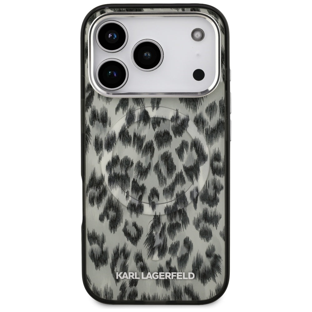 Karl Lagerfeld IML Leopard Pattern MagSafe Case for iPhone 17 Pro - Brown_2