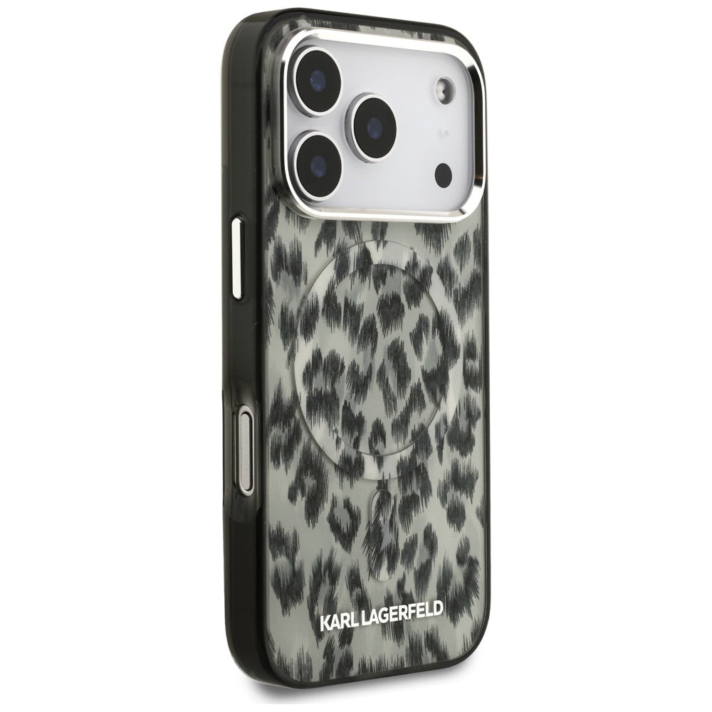 Karl Lagerfeld IML Leopard Pattern MagSafe Case for iPhone 17 Pro - Brown_3