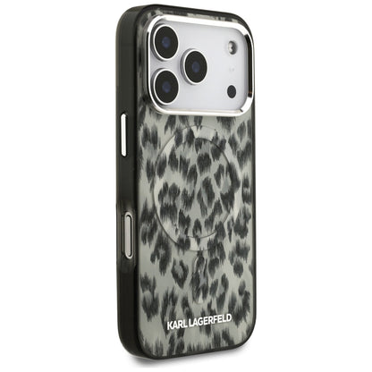 Karl Lagerfeld IML Leopard Pattern MagSafe Case for iPhone 17 Pro - Brown_3