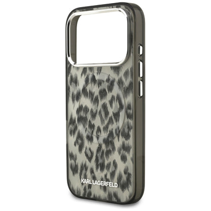 Karl Lagerfeld IML Leopard Pattern MagSafe Case for iPhone 17 Pro - Brown_5