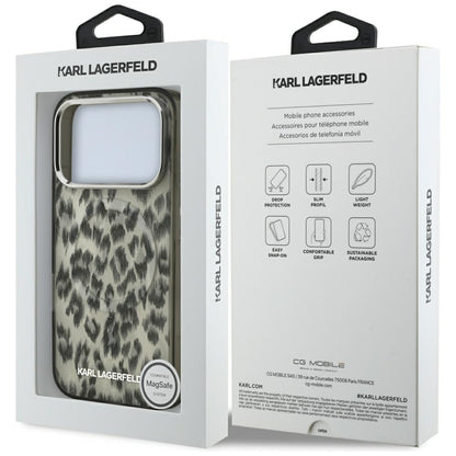 Karl Lagerfeld IML Leopard Pattern MagSafe Case for iPhone 17 Pro - Brown_7