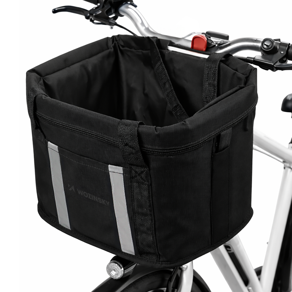 Wozinsky fabric bicycle basket large - black_1