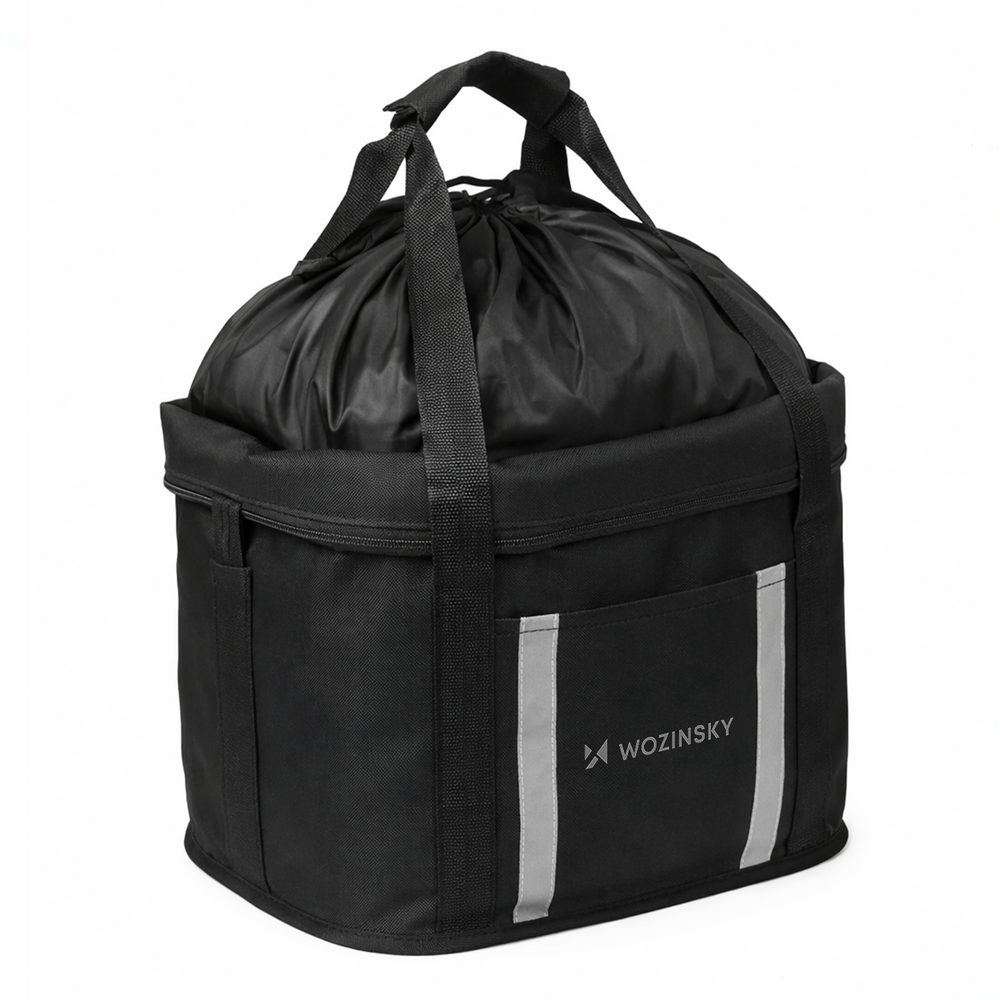 Wozinsky fabric bicycle basket large - black_2