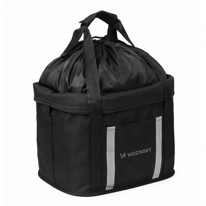 Wozinsky fabric bicycle basket large - black_2