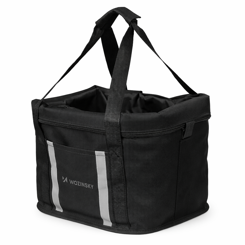 Wozinsky fabric bicycle basket large - black_3
