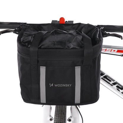 Wozinsky fabric bicycle basket large - black_5