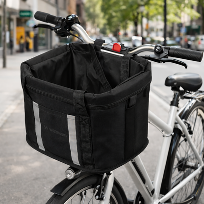 Wozinsky fabric bicycle basket large - black_6