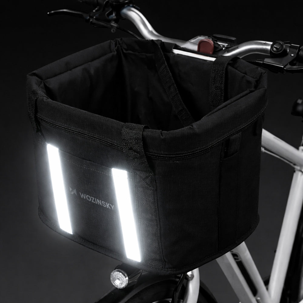 Wozinsky fabric bicycle basket large - black_4