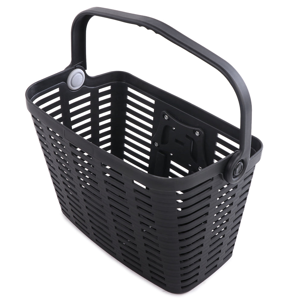 Wozinsky WKR-PK plastic handlebar bicycle basket - black_0