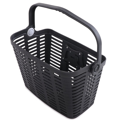 Wozinsky WKR-PK plastic handlebar bicycle basket - black_0
