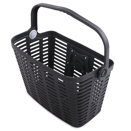 Wozinsky WKR-PK plastic handlebar bicycle basket - black_0