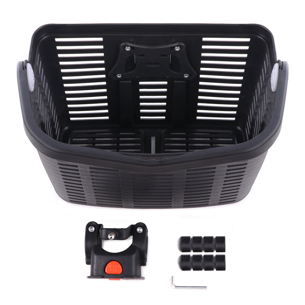 Wozinsky WKR-PK plastic handlebar bicycle basket - black_2