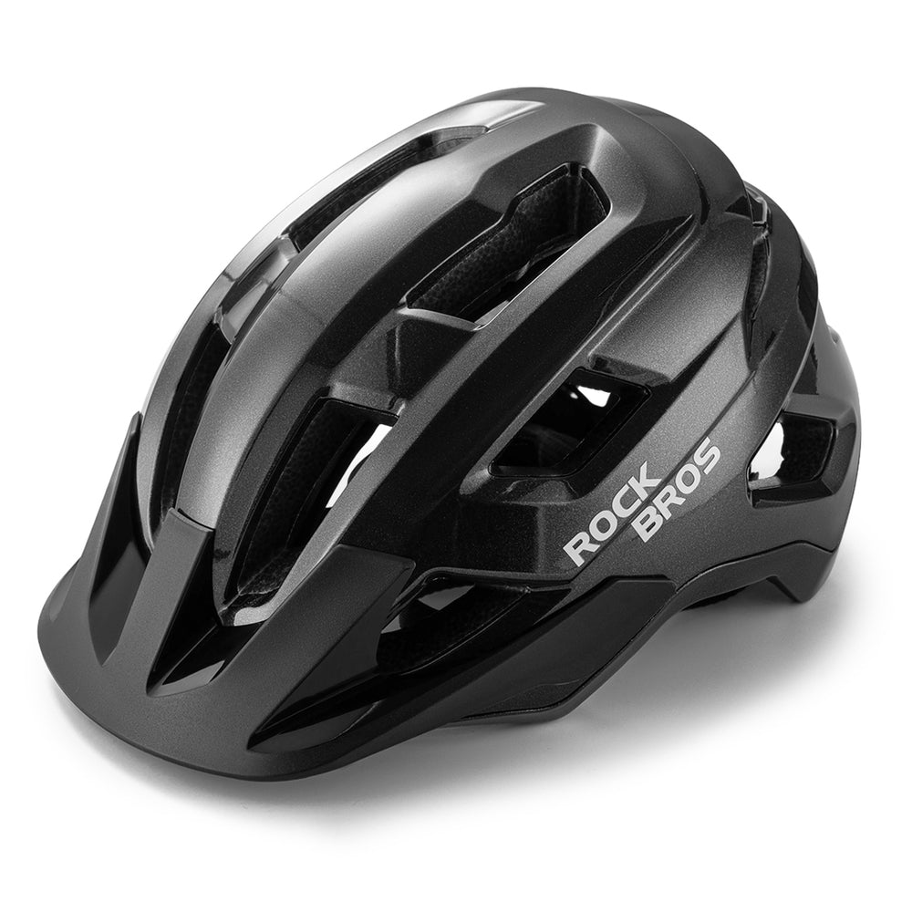 Rockbros LK-67 Youth Bike Helmet with Detachable Visor 54–58 cm - Black_0