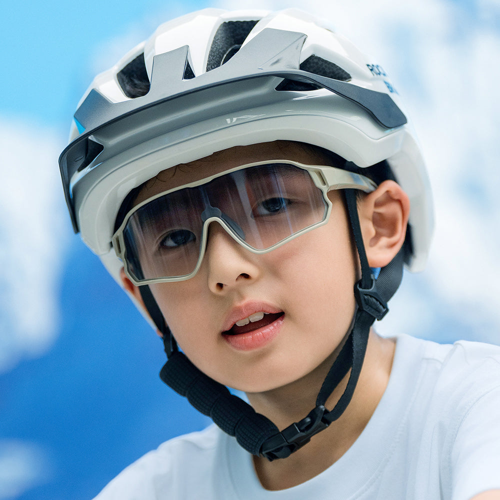 Rockbros LK-67 Youth Bike Helmet with Detachable Visor 54–58 cm - White_5