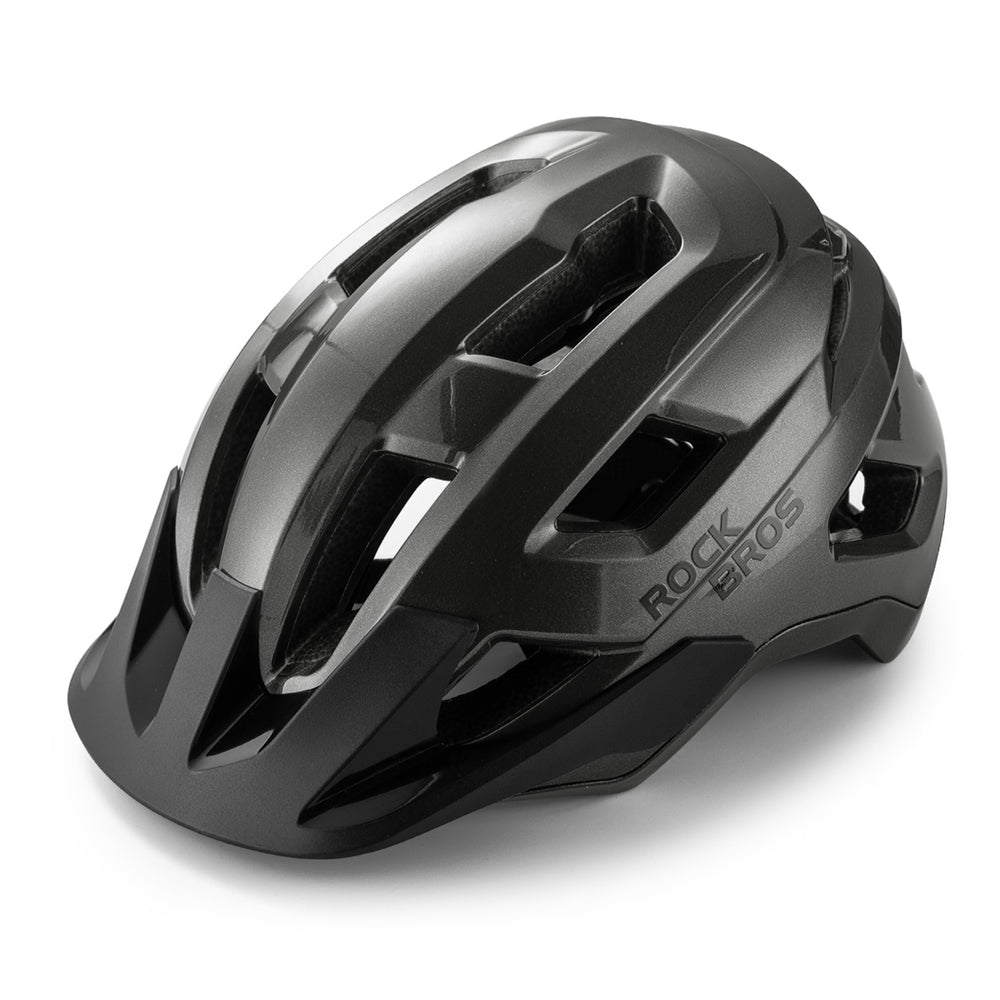 Rockbros LK-67 Youth Bike Helmet with Detachable Visor 54–58 cm - Gray_0