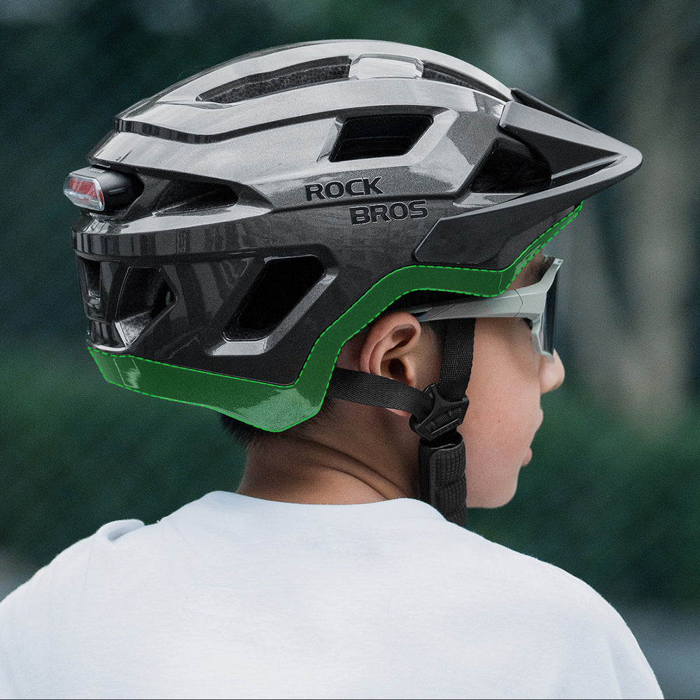 Rockbros LK-67 Youth Bike Helmet with Detachable Visor 54–58 cm - Gray_4