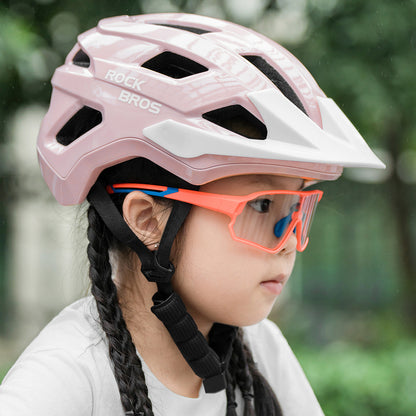 Rockbros LK-67 Youth Bike Helmet with Detachable Visor 54–58 cm - Pink_2