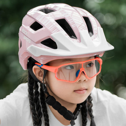 Rockbros LK-67 Youth Bike Helmet with Detachable Visor 54–58 cm - Pink_4