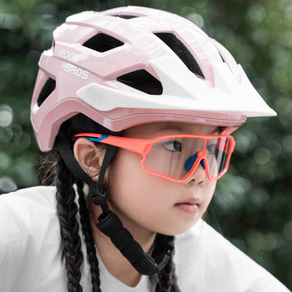 Rockbros LK-67 Youth Bike Helmet with Detachable Visor 54–58 cm - Pink_5