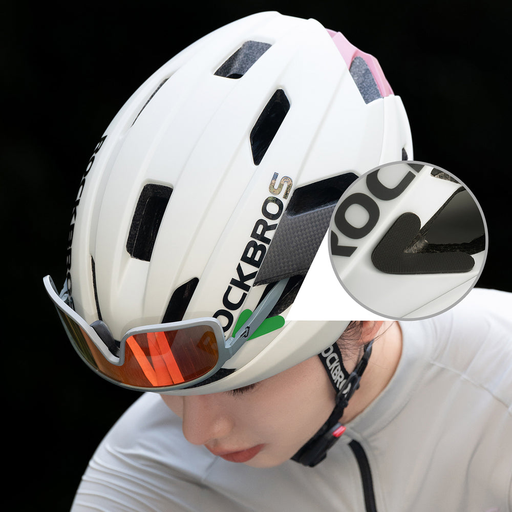 Rockbros LK-15 Carbon Fiber Bike Helmet 58-62cm - White_4