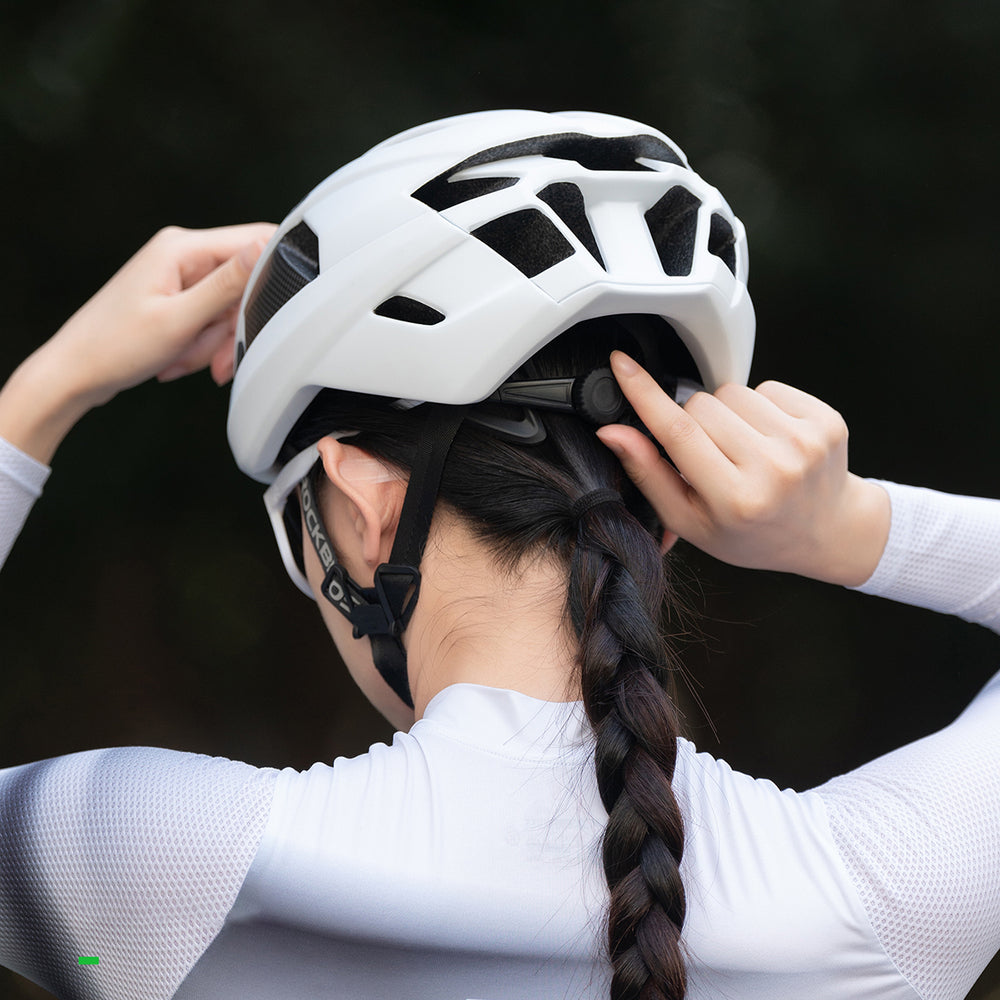 Rockbros LK-15 Carbon Fiber Bike Helmet 58-62cm - Light Gray_1