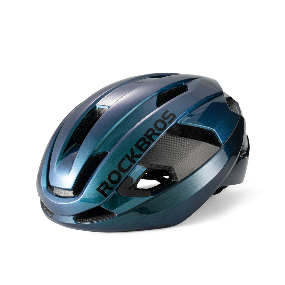 Rockbros LK-15 Carbon Fiber Bike Helmet Size L (58-62cm) - Chameleon Blue_0