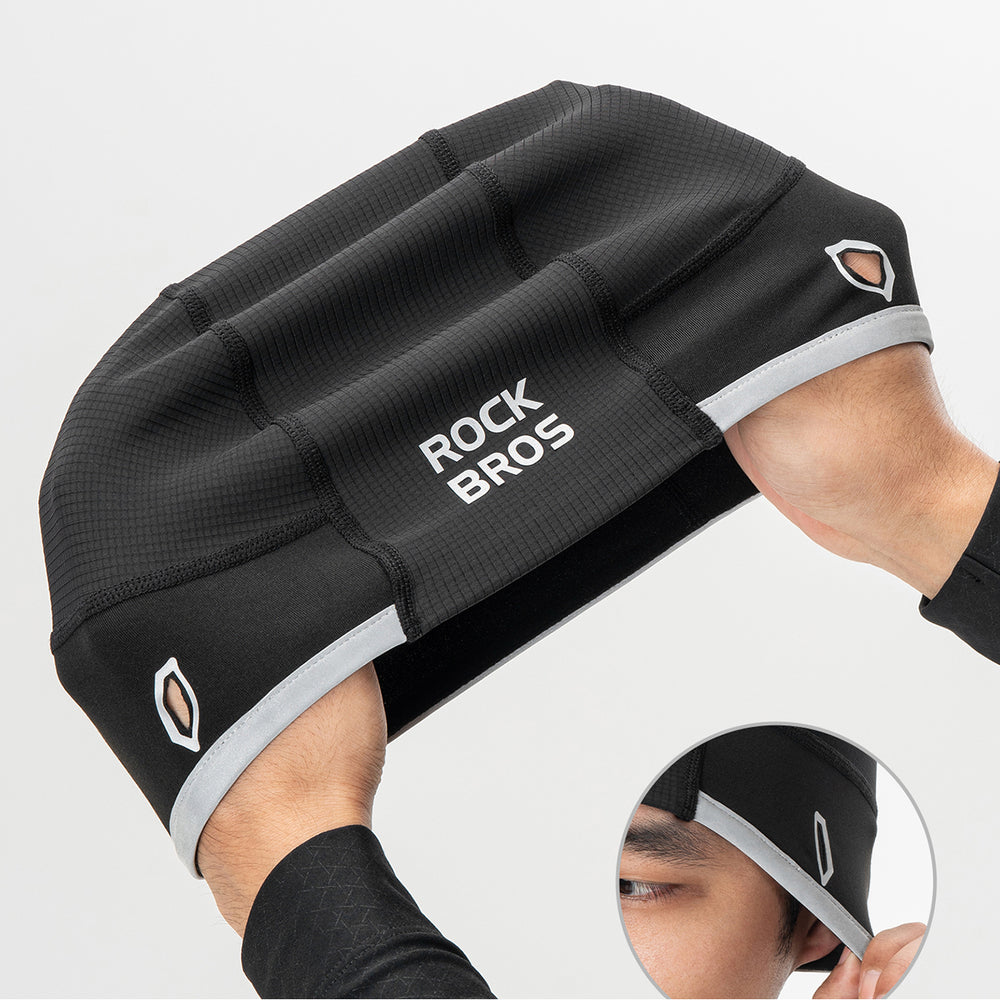 Rockbros M016 Winter Windproof Cycling Cap Size 54-61 cm - Black_12