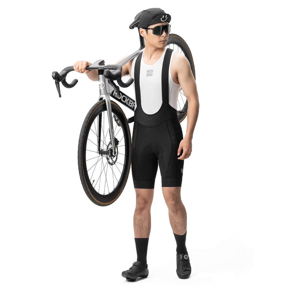 Rockbros YDDK009 Men's Cycling Bib Shorts with Pad Size L - Black_3