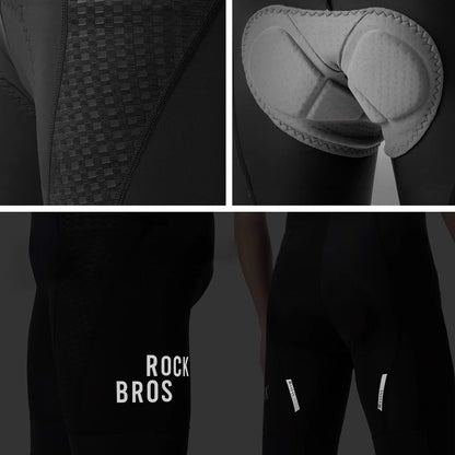 Rockbros YDDK009 Men's Cycling Bib Shorts with Pad Size L - Black_8