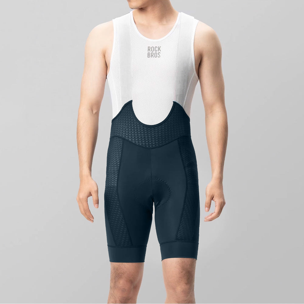 Rockbros YDDK009 Men's Cycling Bib Shorts with Pad Size M - Dark Blue_4
