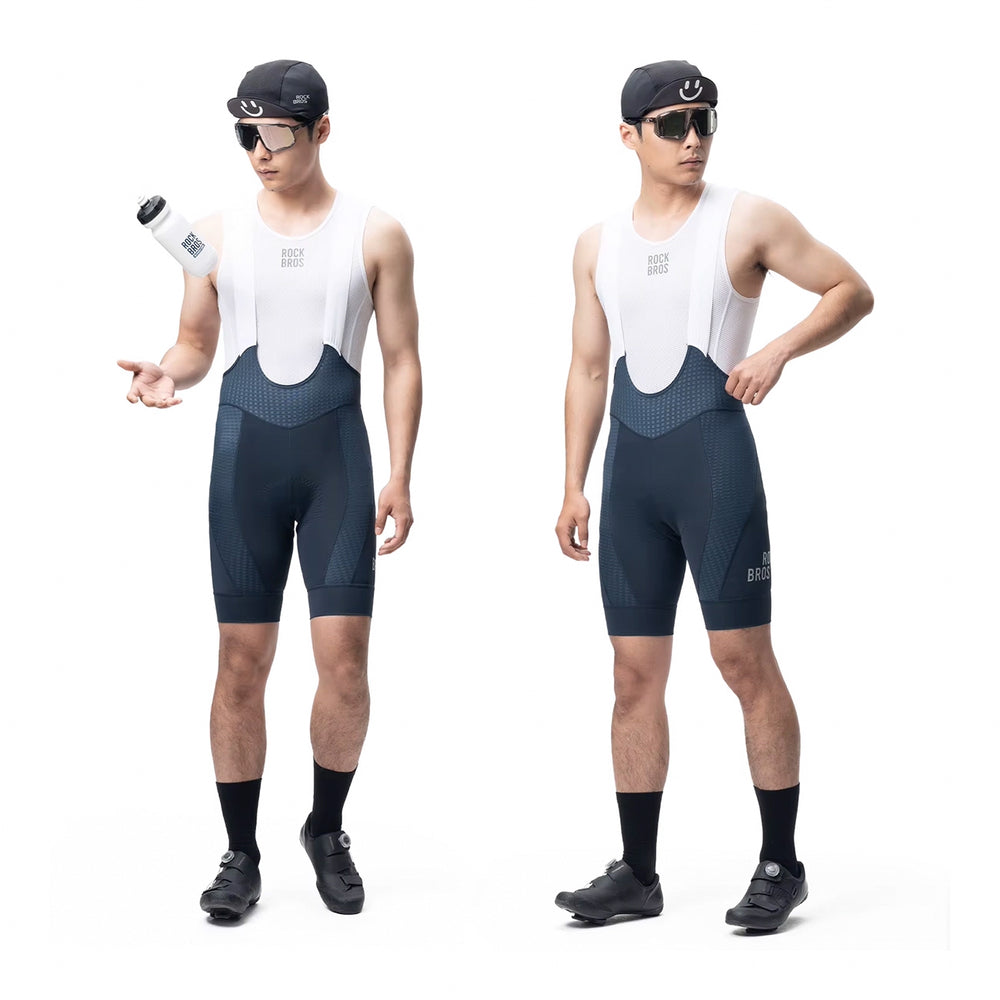 Rockbros YDDK009 Men's Cycling Bib Shorts with Pad Size XXL - Dark Blue_3