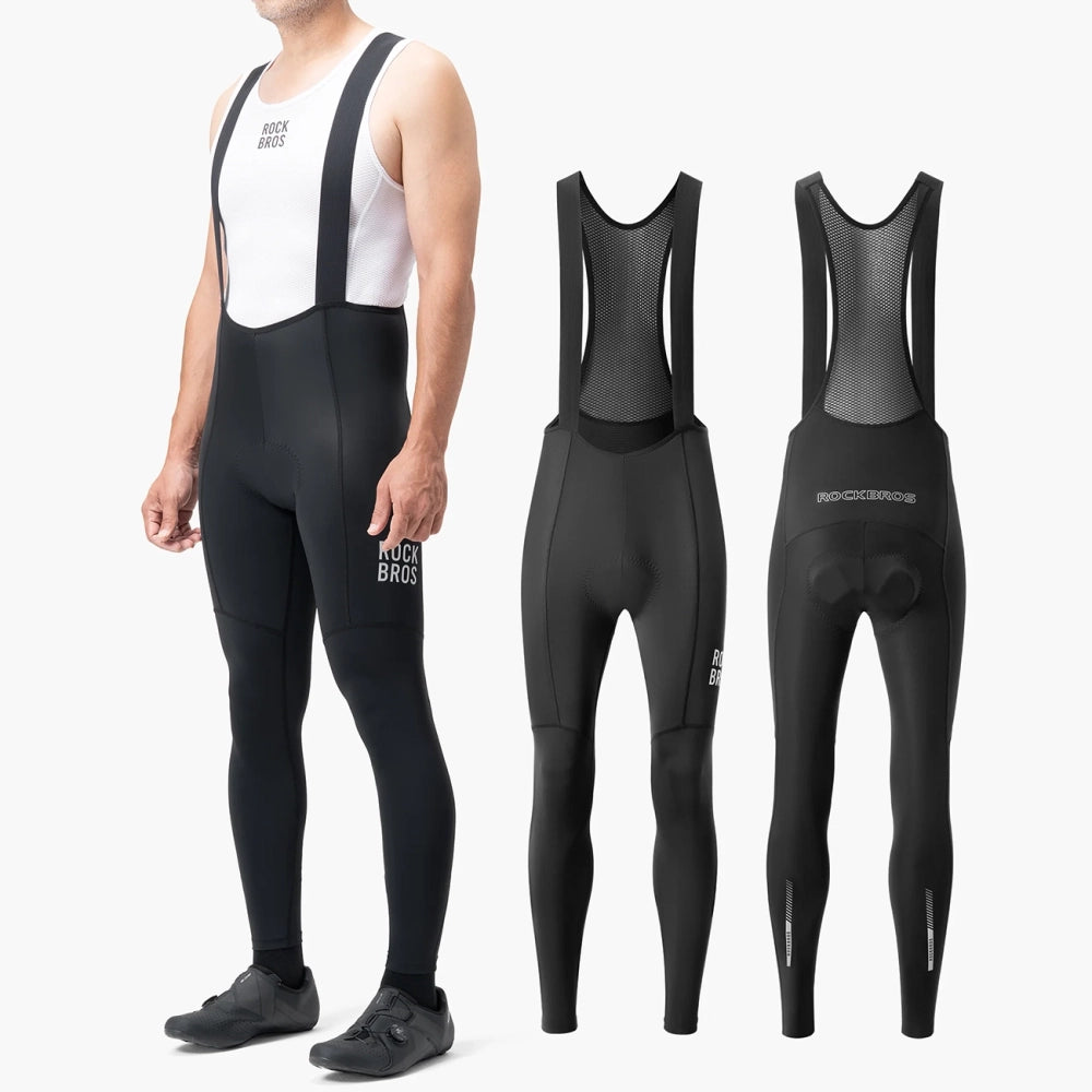 Rockbros 200021 Long Cycling Bib Shorts with Pad Size S - Black_1