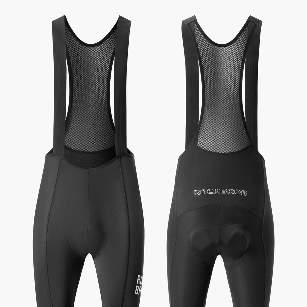 Rockbros 200021 Long Cycling Bib Shorts with Pad Size XL - Black_2